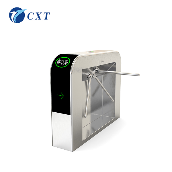 Deluxe Tripod Turnstile Main Functions: Deluxe Tripod Turnstile design Supporting multi authorizing and recognition modes Turnstile will self-check when power is on, Gate remains open when power is off to meet fire requirement. CXT patented Full automatic mechanism Life-cycle: No less than 8 million times Slim Tripod Turnstile Package： CXT Automatic Tripod Turnstile Comparison Table： Seq. Item name Market product CXT upgraded product 1 Rotation mode Manual push Electric power 2 Positioning principle Optical coupling point Motor self-position 3 Positioning mode Positioning arm Timely re-push, unlock 4 Transmission mode Magnetic valve Brush-less motor 5 Control Technology SCM ARM 6 Arm lock mode Manual Auto 7 Buffering None has 8 Anti-reverse None has 9 Noise Big none 10 Mechanical wear Big none 11 unauthorized mechanical alarm (infrared) None has 12 Passing indicator Data setting None has 13 Life-span 1-3Year Above 6 year 14 Flow capacity 25-30per./min. 30-45per./min. 15 Normal open when power off has has 16 Memory has has 17 Fire protection input has has 18 Feedback signal output has has Dynamic access control system vehicle access door door for people to pass through vehicle access control Access control Access control solutions Access control platform Access control during fire alarm Access control Access Card Elevator access control access control parameters Biometric access control Fingerprint access control Password access control